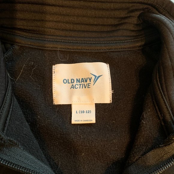 Old Navy Active boys Black Top/Jacket size L - Picture 2 of 3